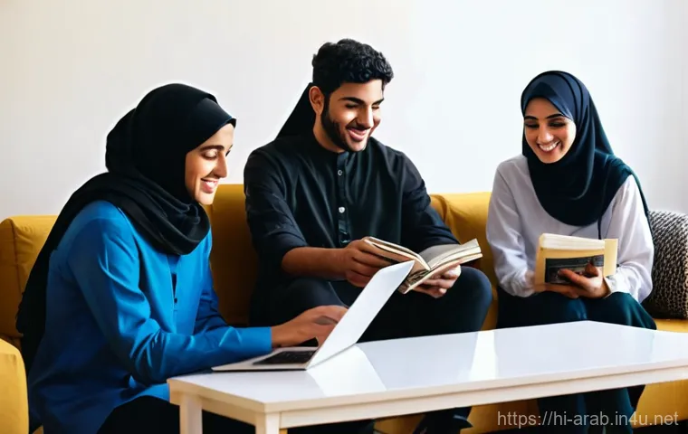 아랍어 어순 특징 - **Prompt Title: Conquering Arabic Verb Conjugations**

    A determined young woman, aged around 17-...