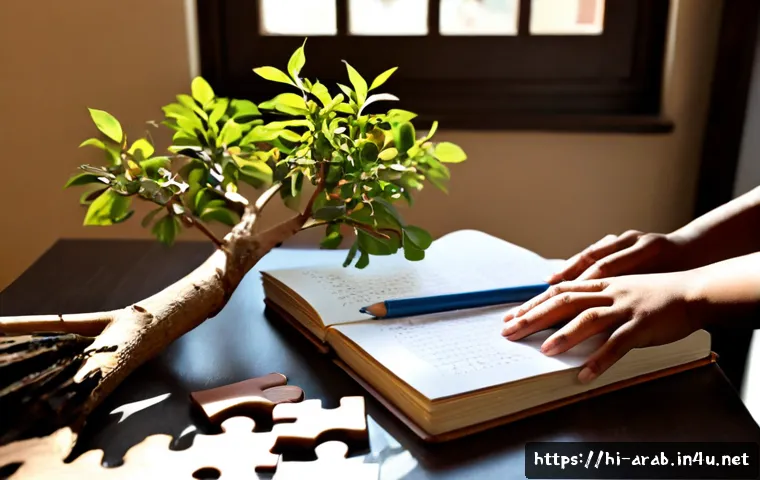 Home 17 아랍어 단어 조어법 - Photorealistic educational desk scene for Arabic word formation, a Hindi-speaking adult learner arra...